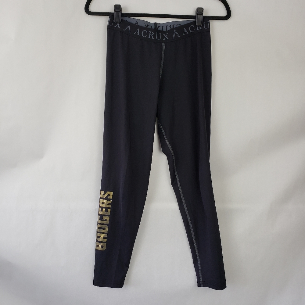Acrux Womens Athletic Leggings Workout Black Badgers Medium